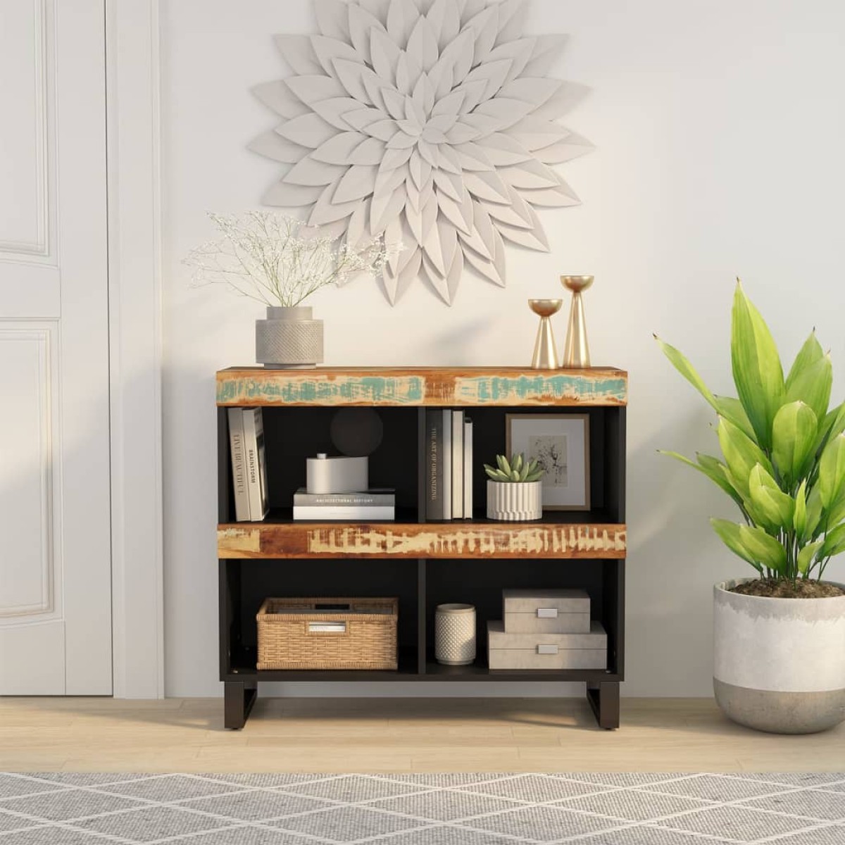 vidaXL Βοηθητικό Έπιπλο 85 x 33 x 75 εκ. από Μασίφ Ανακυκλωμένο Ξύλο