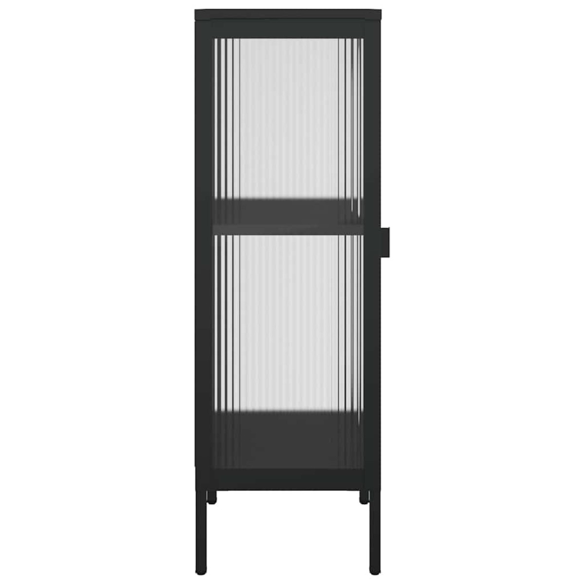 vidaXL Μπουφές Μαύρος 40 x 35 x 105 εκ. από Γυαλί και Ατσάλι