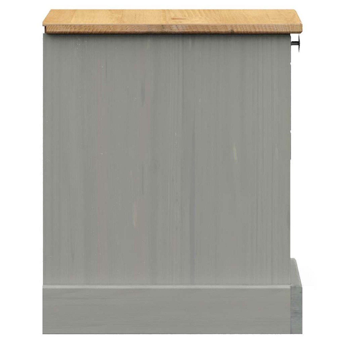 vidaXL Κομοδίνο VIGO Γκρι 42 x 35 x 40 εκ. από Μασίφ Ξύλο Πεύκου