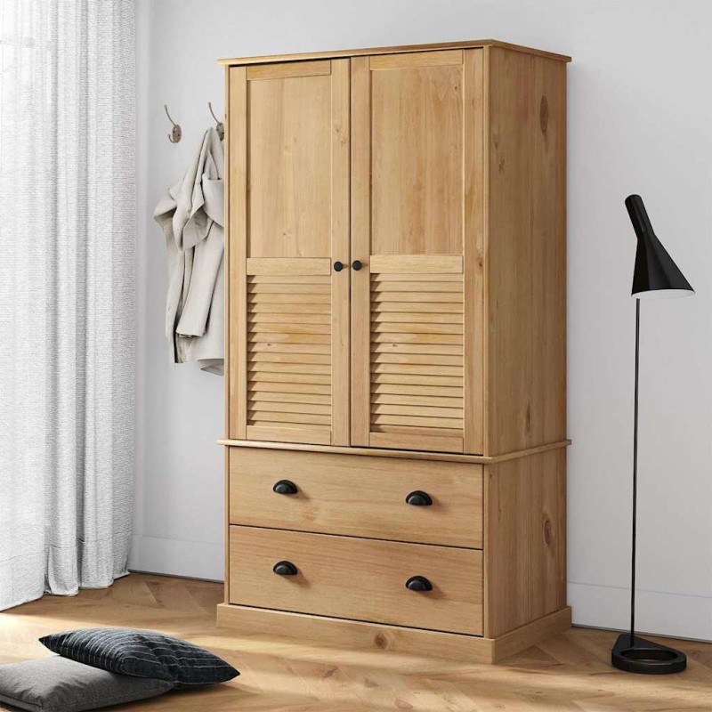 vidaXL Ντουλάπα VIGO 90 x 55 x 170 εκ. από Μασίφ Ξύλο Πεύκου