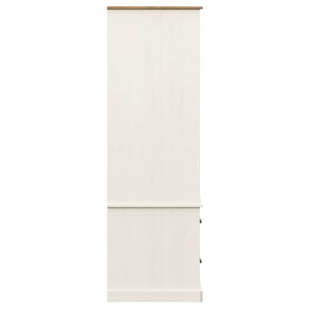 vidaXL Ντουλάπα VIGO Λευκή 90 x 55 x 176 εκ. από Μασίφ Ξύλο Πεύκου