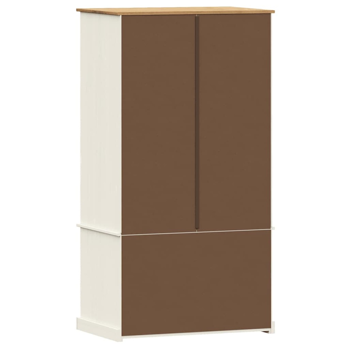 vidaXL Ντουλάπα VIGO Λευκή 90 x 55 x 176 εκ. από Μασίφ Ξύλο Πεύκου
