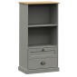 vidaXL Βιβλιοθήκη VIGO Γκρι 60 x 35 x 114,5 εκ. από Μασίφ Ξύλο Πεύκου