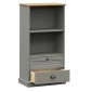 vidaXL Βιβλιοθήκη VIGO Γκρι 60 x 35 x 114,5 εκ. από Μασίφ Ξύλο Πεύκου