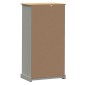 vidaXL Βιβλιοθήκη VIGO Γκρι 60 x 35 x 114,5 εκ. από Μασίφ Ξύλο Πεύκου