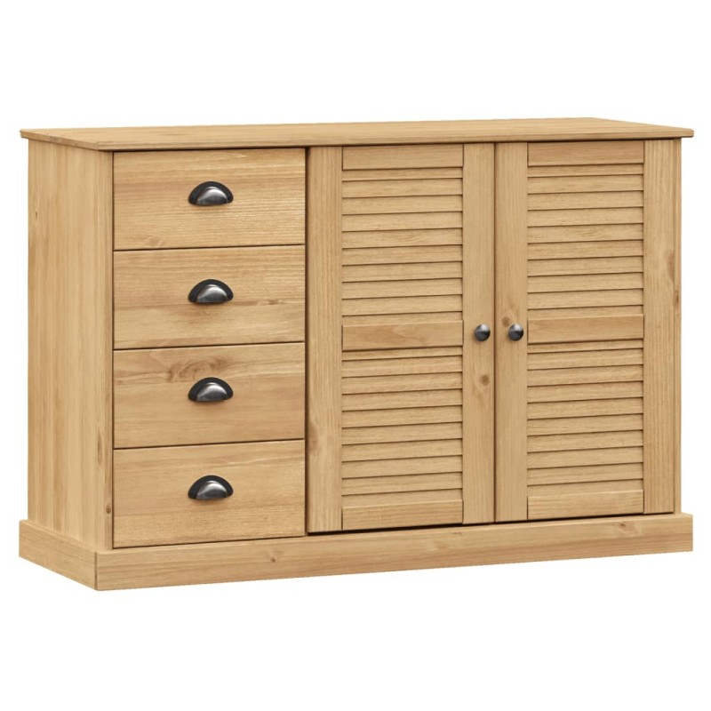 vidaXL Μπουφές με Συρτάρια VIGO 113 x 40 x 75 εκ. Μασίφ Ξύλο Πεύκο