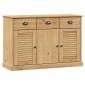 vidaXL Μπουφές με Συρτάρια VIGO 113 x 40 x 75 εκ. Μασίφ Ξύλο Πεύκο