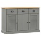 vidaXL Μπουφές με Συρτάρια VIGO Γκρι 113x40x75 εκ. Μασίφ Ξύλο Πεύκο