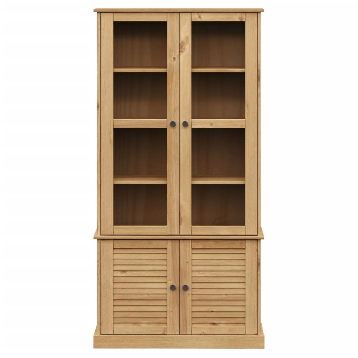vidaXL Βιτρίνα VIGO 85 x 35 x 170 εκ. από Μασίφ Ξύλο Πεύκου