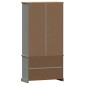 vidaXL Βιτρίνα VIGO Γκρι 85 x 35 x 170 εκ. από Μασίφ Ξύλο Πεύκου