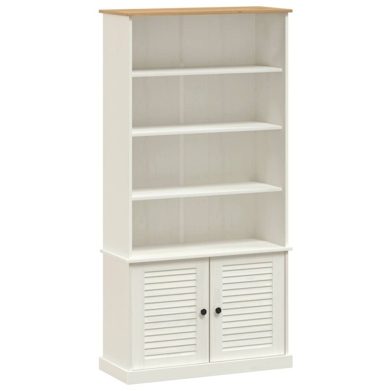 vidaXL Βιβλιοθήκη VIGO Λευκή 85 x 35 x 170 εκ. από Μασίφ Ξύλο Πεύκου