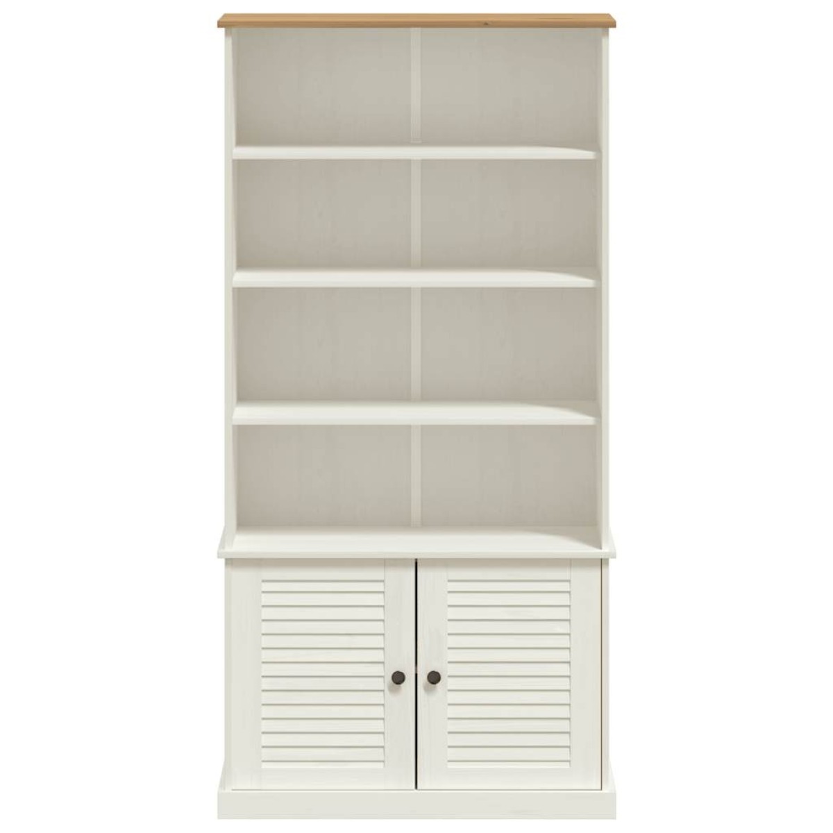 vidaXL Βιβλιοθήκη VIGO Λευκή 85 x 35 x 170 εκ. από Μασίφ Ξύλο Πεύκου