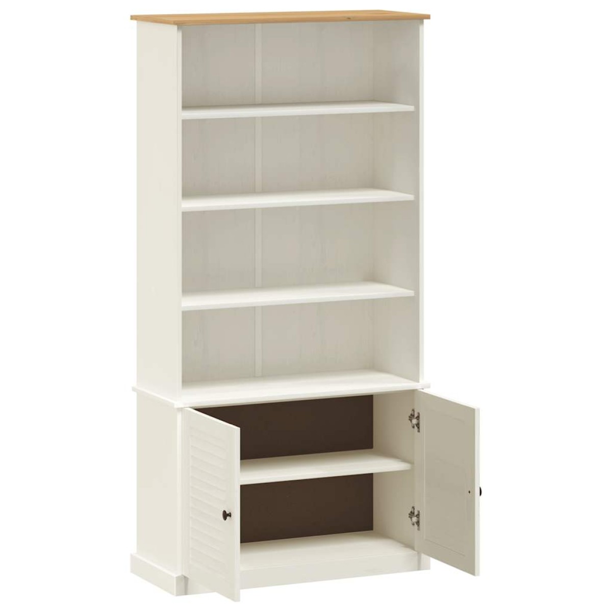 vidaXL Βιβλιοθήκη VIGO Λευκή 85 x 35 x 170 εκ. από Μασίφ Ξύλο Πεύκου