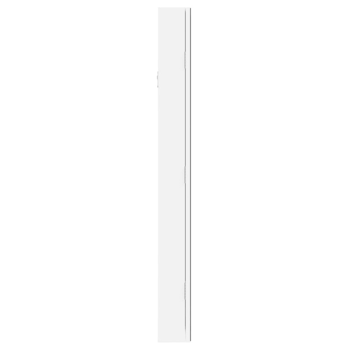 vidaXL Έπιπλο Κοσμημάτων με Καθρέφτη/LED Φώτα Επιτοίχιο Λευκό