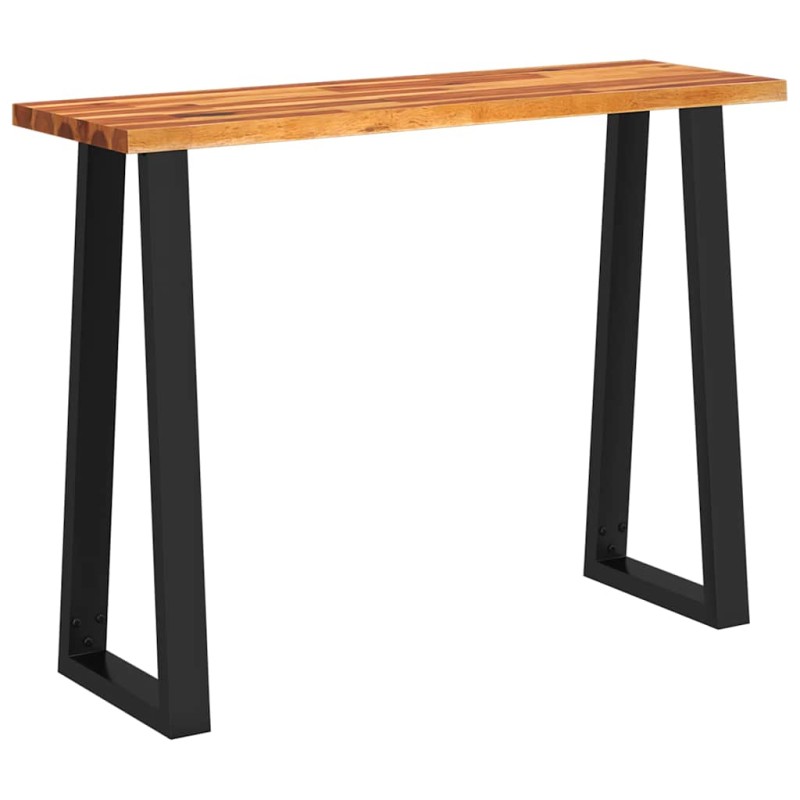 vidaXL Τραπέζι Κονσόλα με Live Edge 110x35x80 εκ. Μασίφ Ξύλο Ακακίας