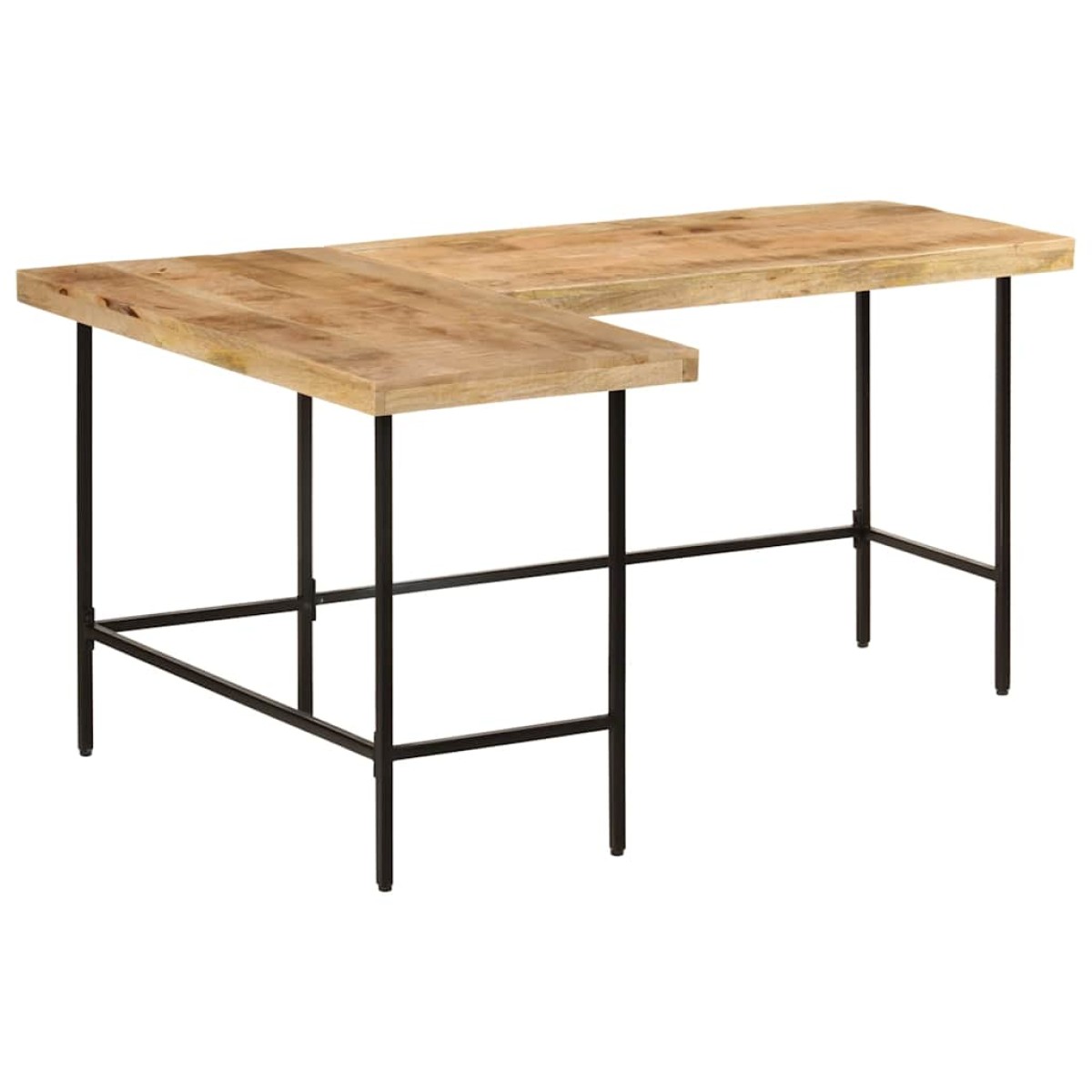 vidaXL Γραφείο 165x110x77 cm Μασίφ Ξύλο Μάνγκο και Σίδερο
