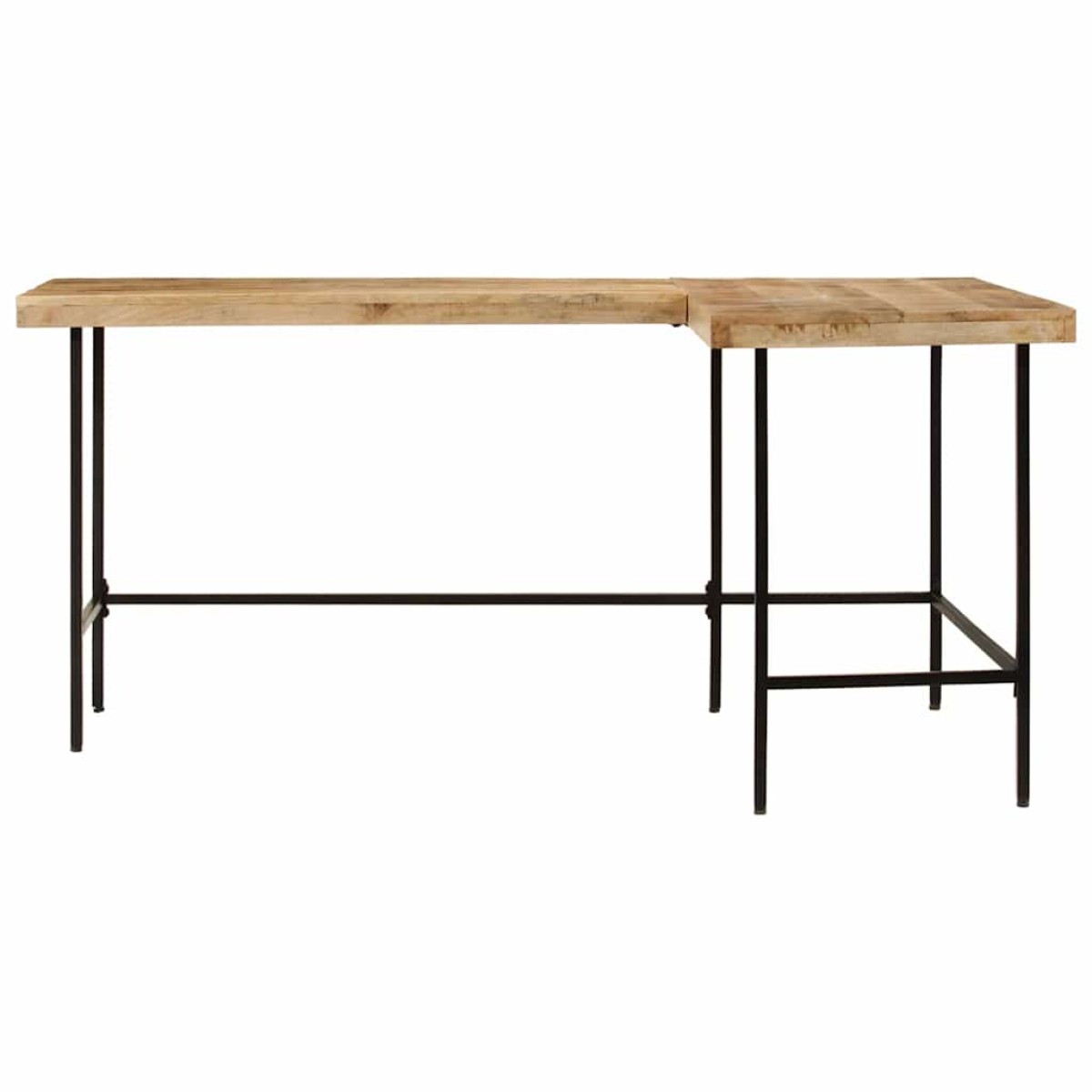 vidaXL Γραφείο 165x110x77 cm Μασίφ Ξύλο Μάνγκο και Σίδερο