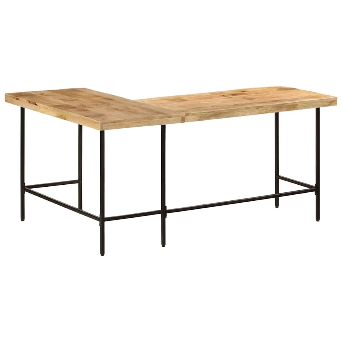 vidaXL Γραφείο 165x110x77 cm Μασίφ Ξύλο Μάνγκο και Σίδερο