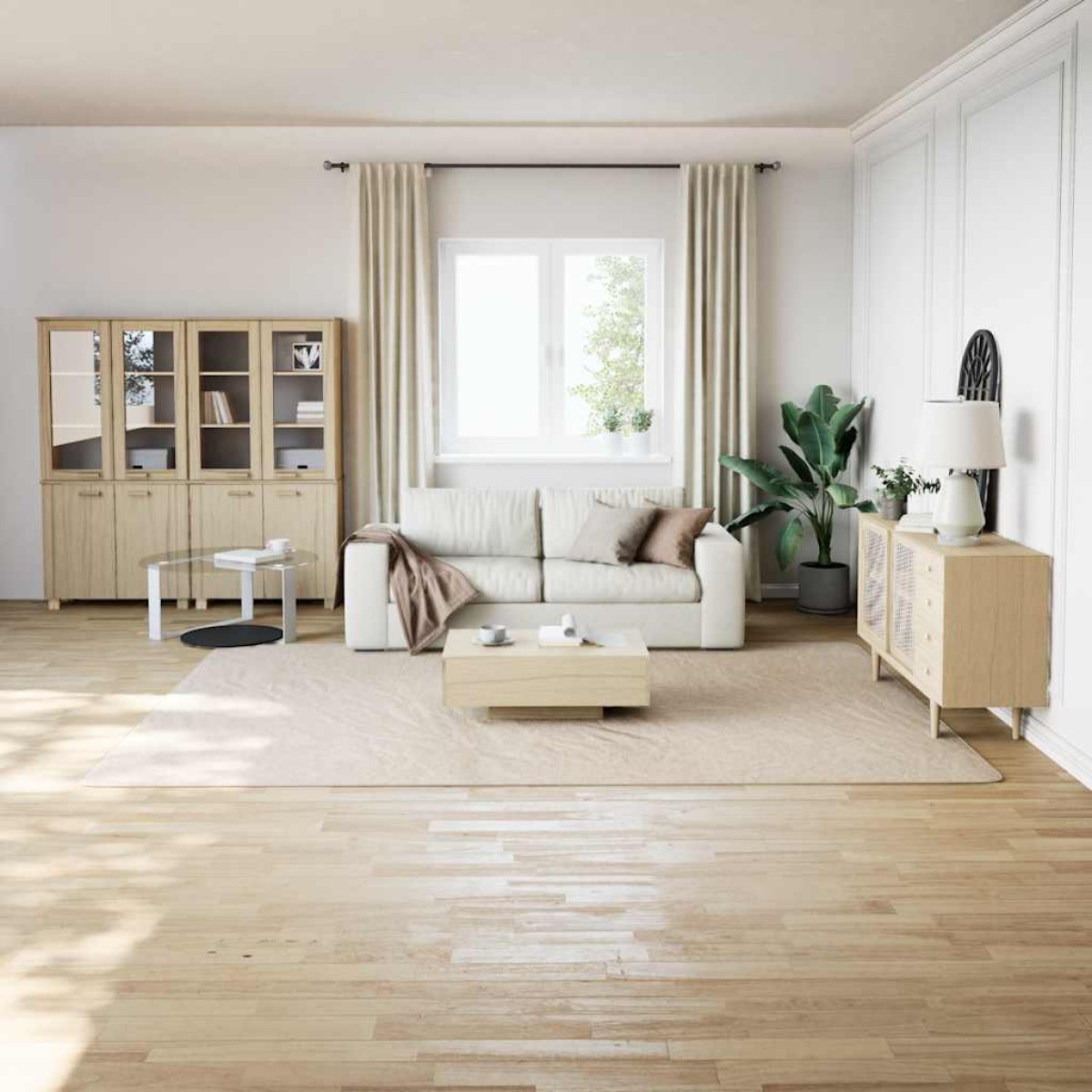 vidaXL Χαλί Shaggy Κρεμ Λευκό 240 x 340 εκ. Πολυεστέρας