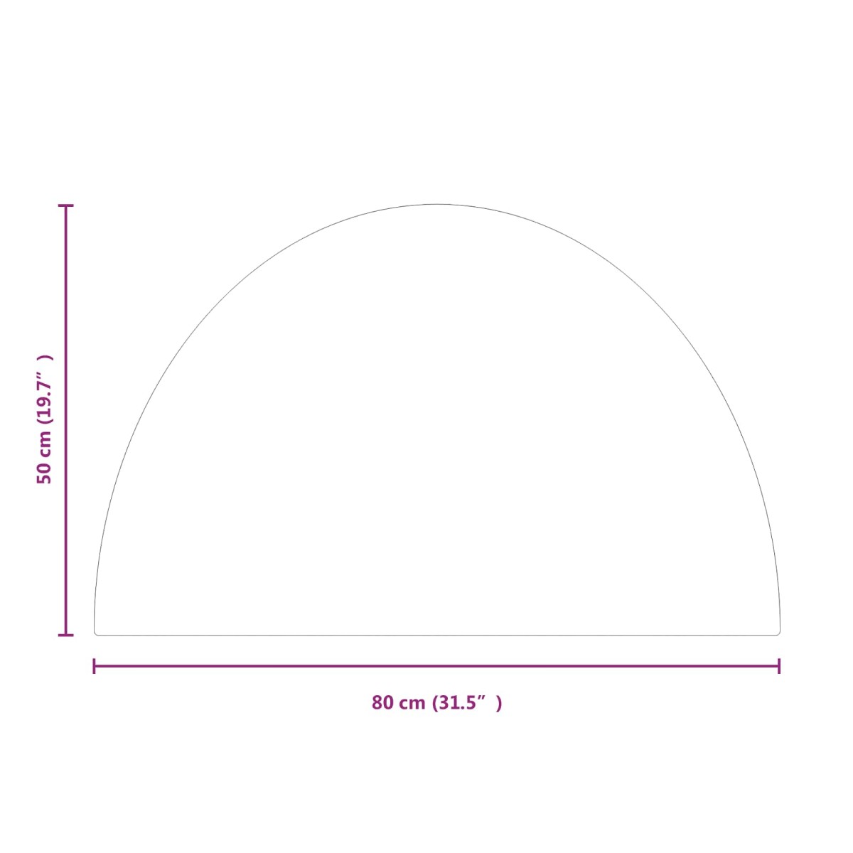 vidaXL Πλάκα Γυαλιού Τζακιού Διαφανές 800 x 500 mm Γυαλί