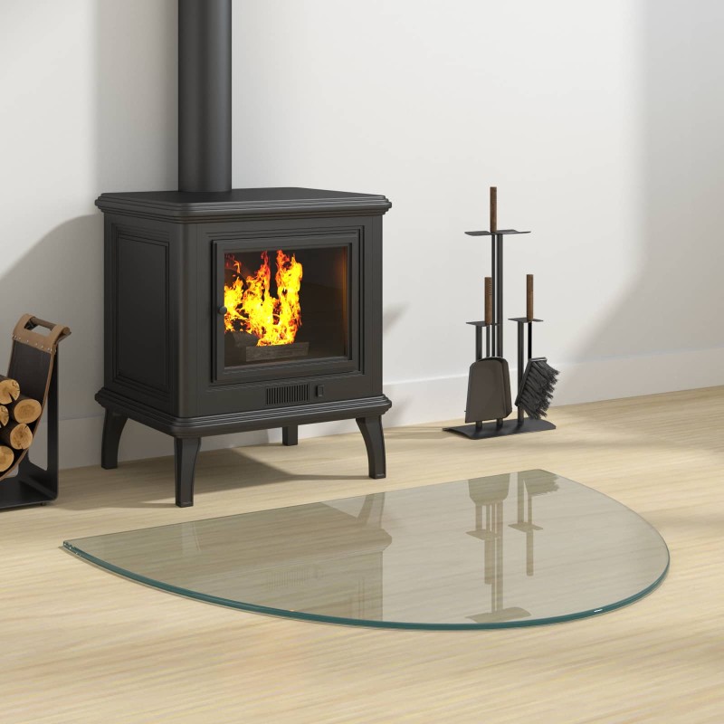vidaXL Πλάκα Γυαλιού Τζακιού Διαφανές 800 x 600 mm Γυαλί