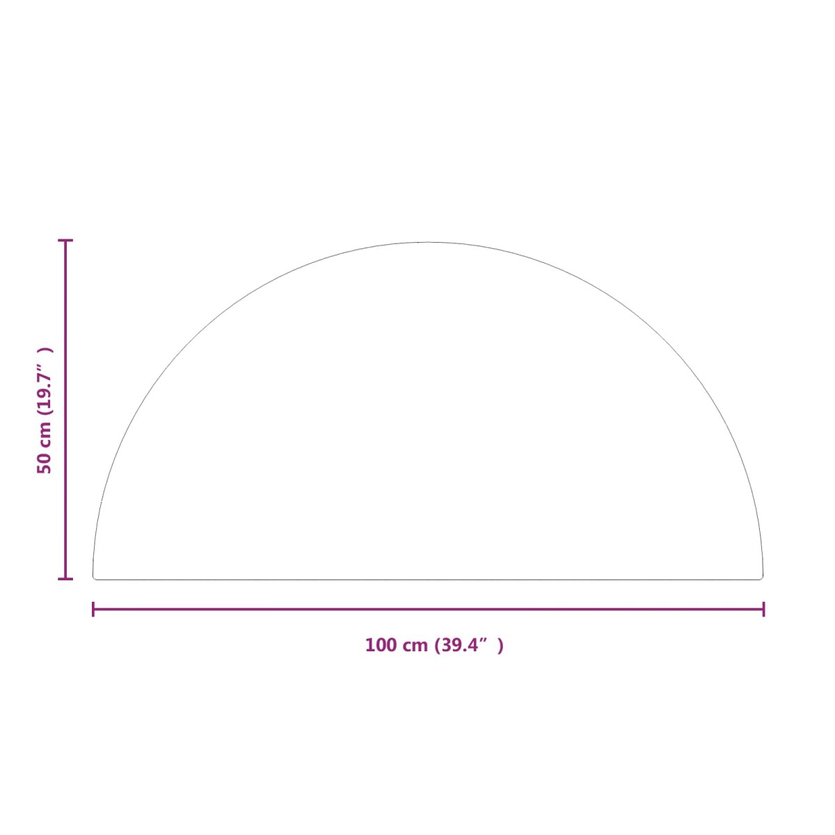 vidaXL Πλάκα Γυαλιού Τζακιού Διαφανές 1000 x 500 mm Γυαλί