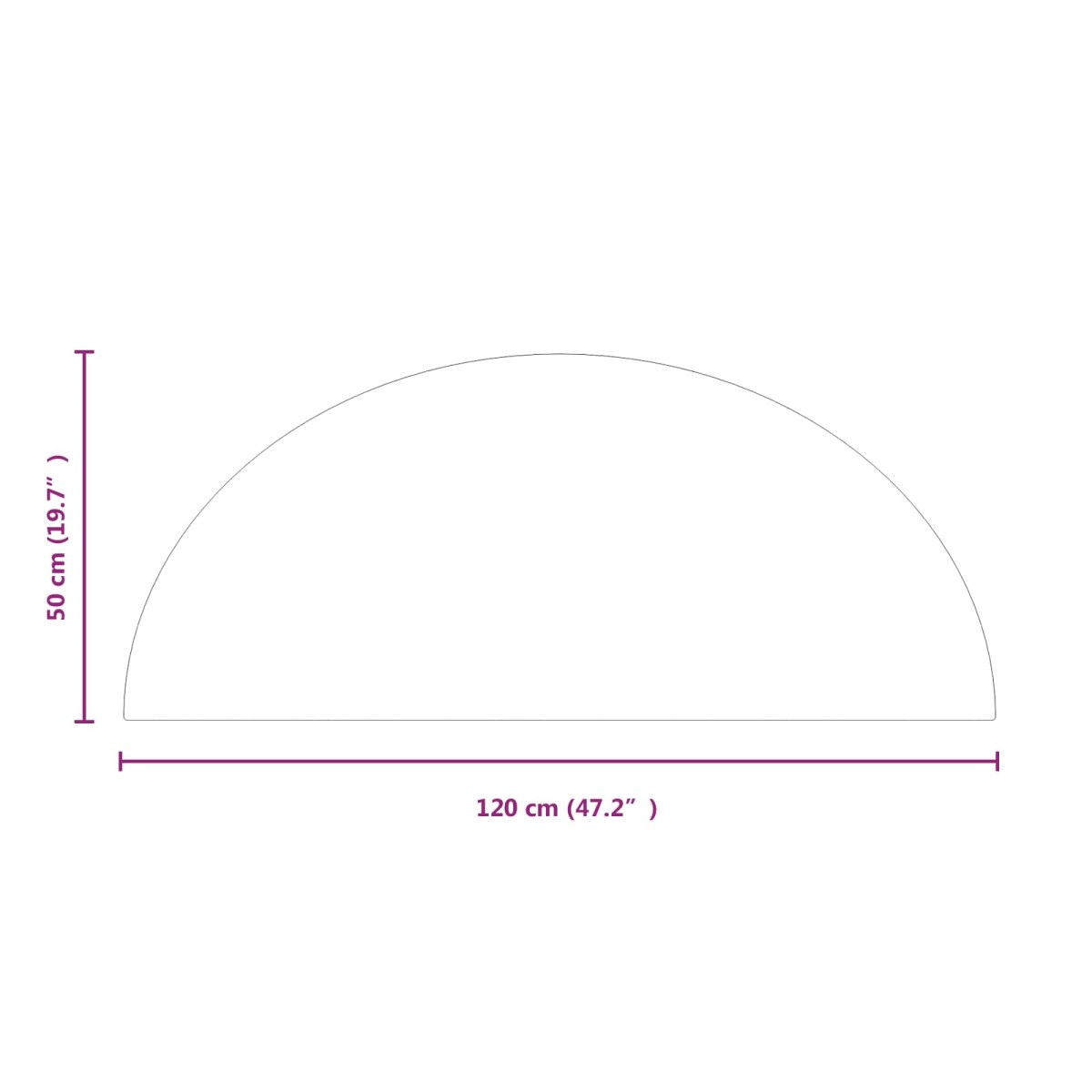 vidaXL Πλάκα Γυαλιού Τζακιού Διαφανές 1200 x 500 mm Γυαλί