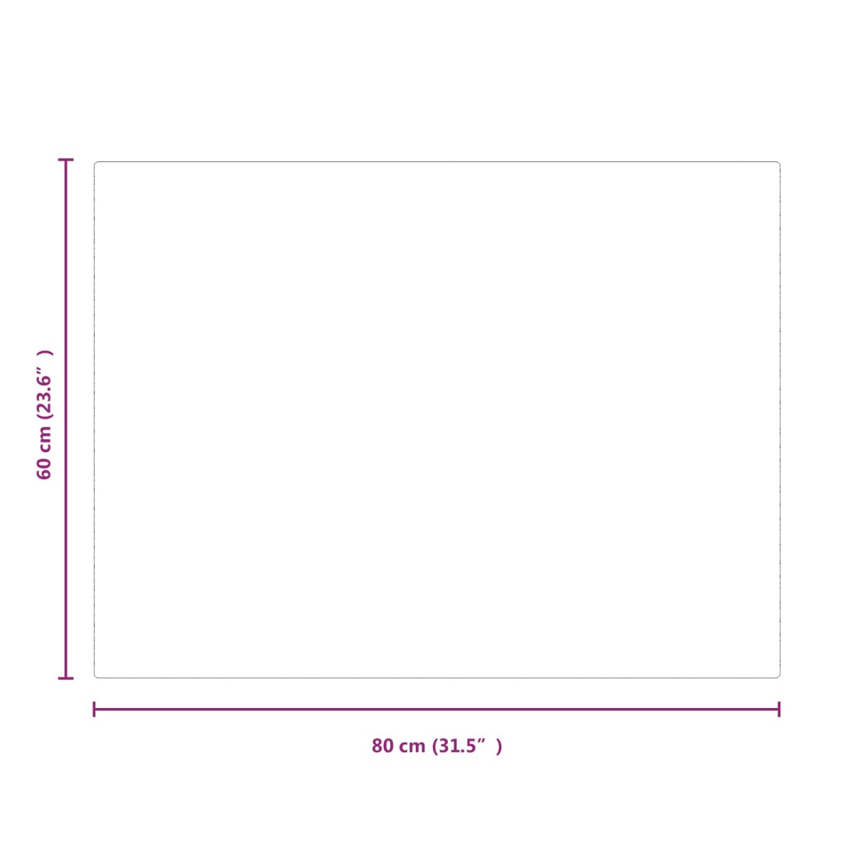 vidaXL Πλάκα Γυαλιού Τζακιού Διαφανές 80 x 60 cm Γυαλί