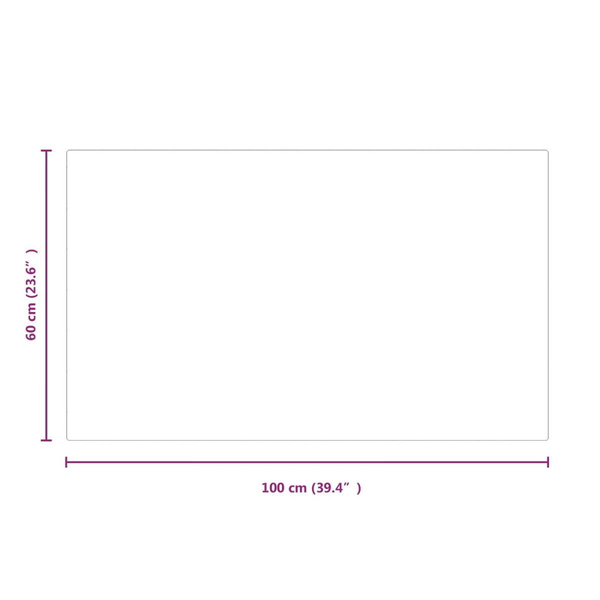 vidaXL Πλάκα Γυαλιού Τζακιού Διαφανές 100 x 60 cm Γυαλί