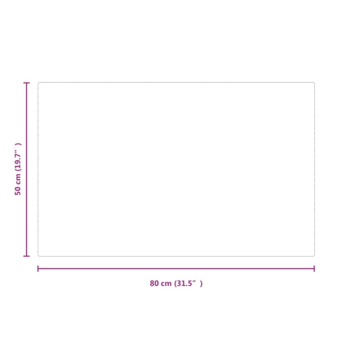 vidaXL Πλάκα Γυαλιού Τζακιού Διαφανές 80 x 50 cm Γυαλί