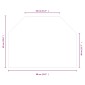 vidaXL Πλάκα Γυαλιού Τζακιού Διαφανές 80 x 60 cm Γυαλί