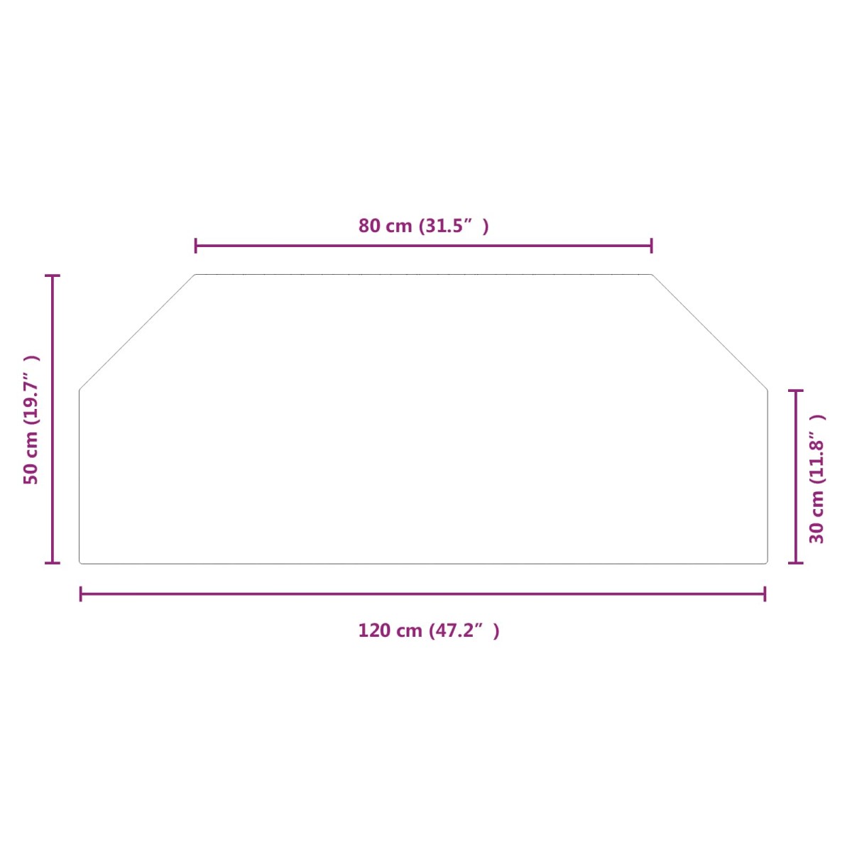 vidaXL Πλάκα Γυαλιού Τζακιού Διαφανές 120 x 50 cm Γυαλί