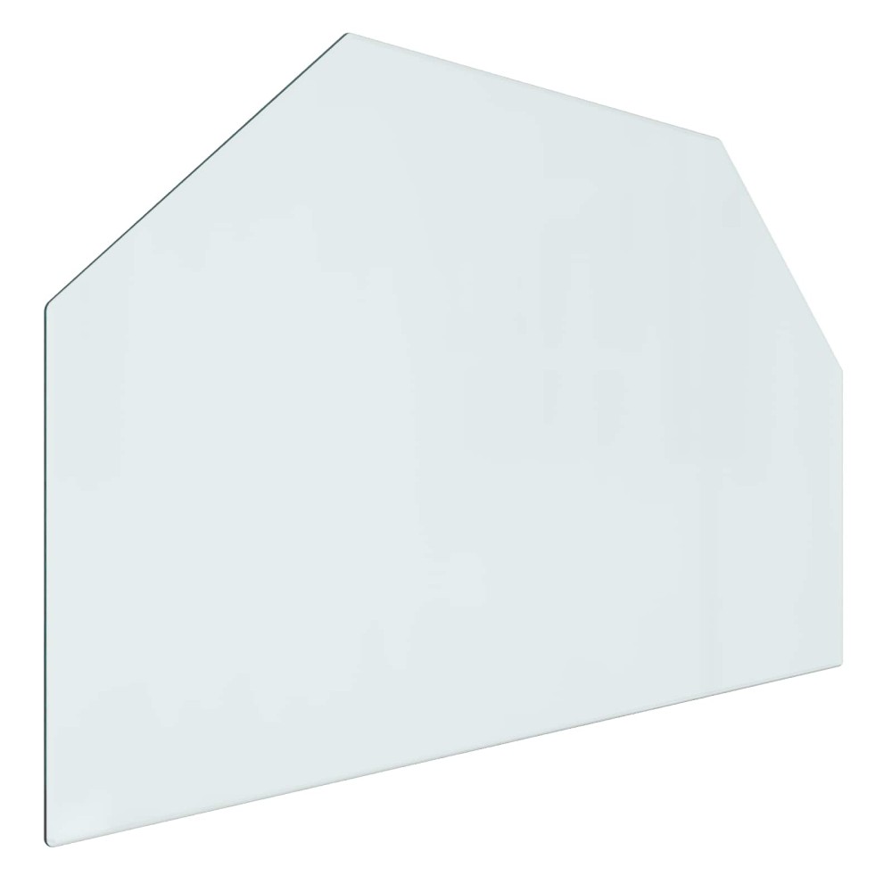 vidaXL Πλάκα Γυαλιού Τζακιού Διαφανές 80 x 50 cm Γυαλί