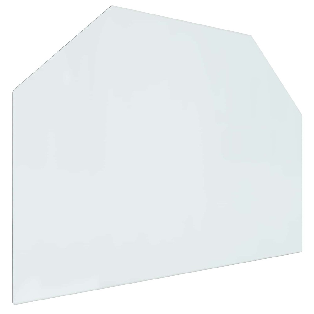 vidaXL Πλάκα Γυαλιού Τζακιού Διαφανές 80 x 60 cm Γυαλί