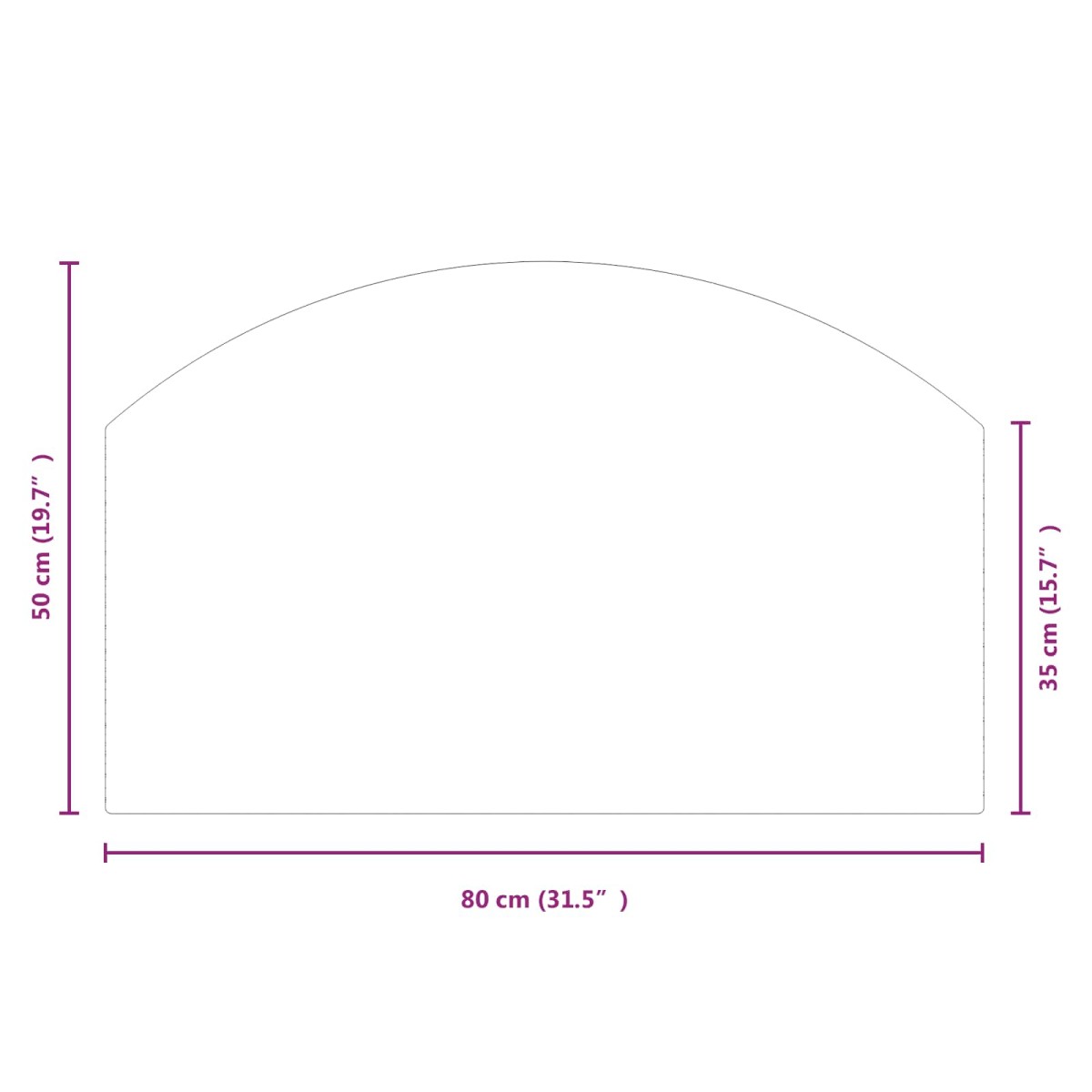 vidaXL Πλάκα Γυαλιού Τζακιού Διαφανές 80 x 50 cm Γυαλί