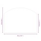 vidaXL Πλάκα Γυαλιού Τζακιού Διαφανές 80 x 60 cm Γυαλί