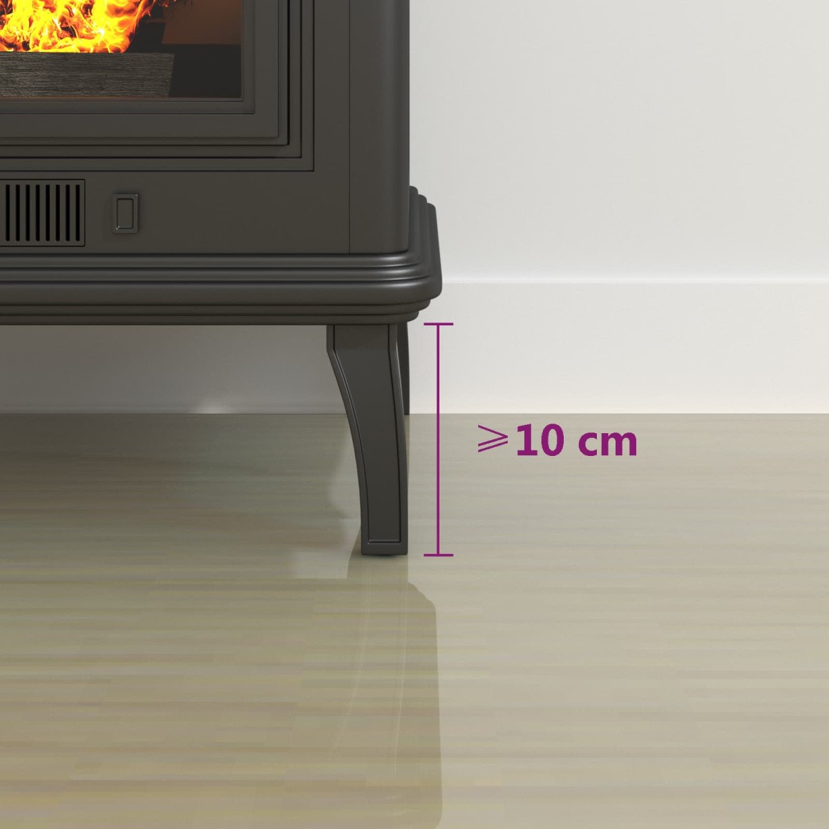 vidaXL Πλάκα Γυαλιού Τζακιού Διαφανές 100 x 60 cm Γυαλί