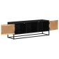 vidaXL Έπιπλο Τηλεόρασης 110 x 30 x 40 εκ. Μασίφ Ξύλο Μάνγκο & Σίδηρος