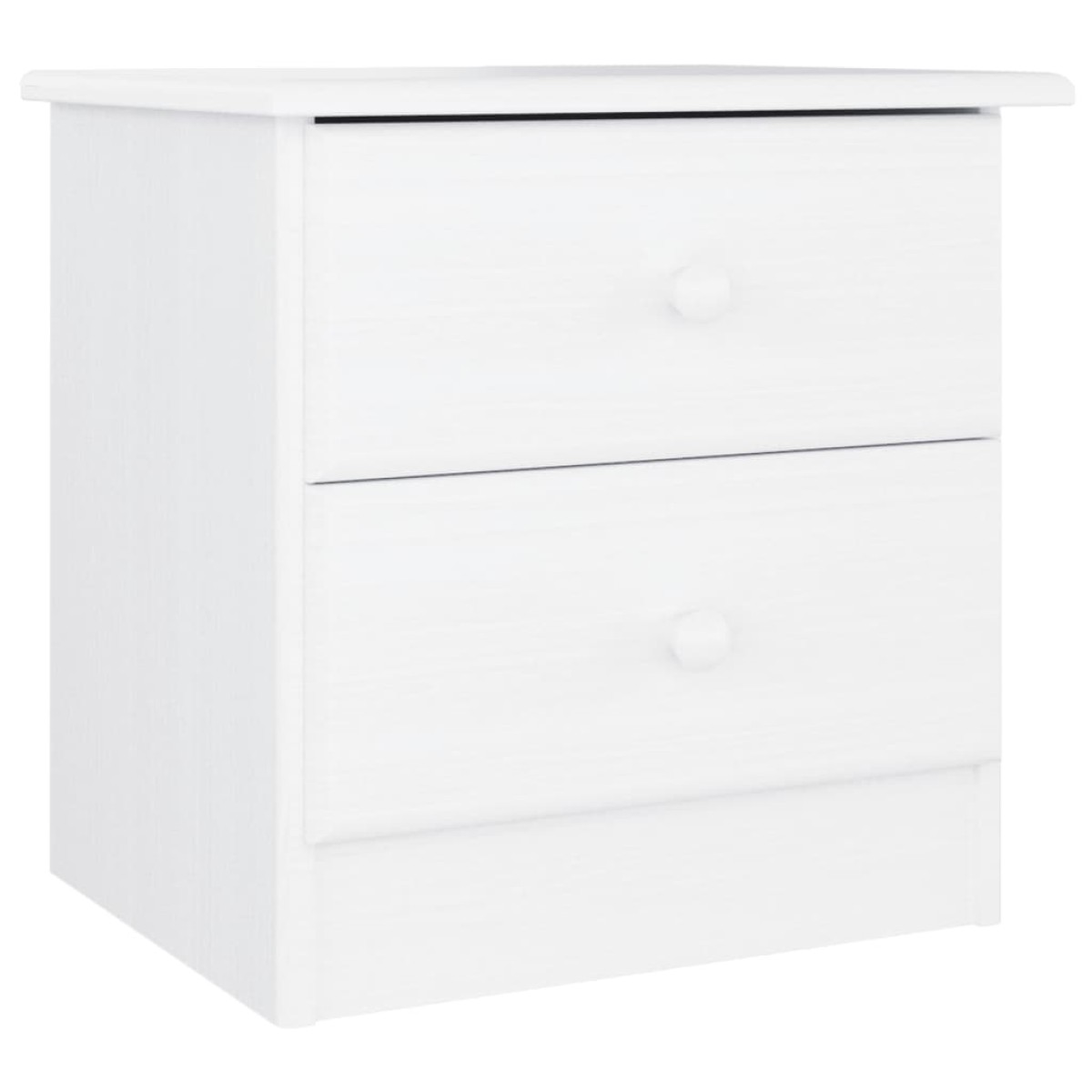 vidaXL Κομοδίνο ALTA Λευκό 43 x 35 x 40,5 εκ. από Μασίφ Ξύλο Πεύκου