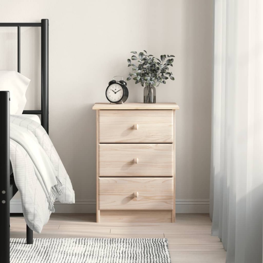 vidaXL Κομοδίνο ALTA 41 x 35 x 55,5 εκ. από Μασίφ Ξύλο Πεύκου