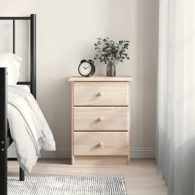 vidaXL Κομοδίνο ALTA 41 x 35 x 55,5 εκ. από Μασίφ Ξύλο Πεύκου