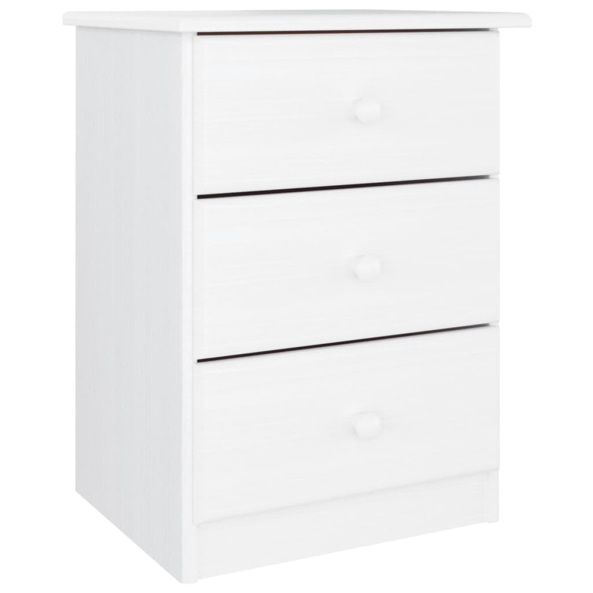 vidaXL Κομοδίνο ALTA Λευκό 41 x 35 x 55 εκ. από Μασίφ Ξύλο Πεύκου