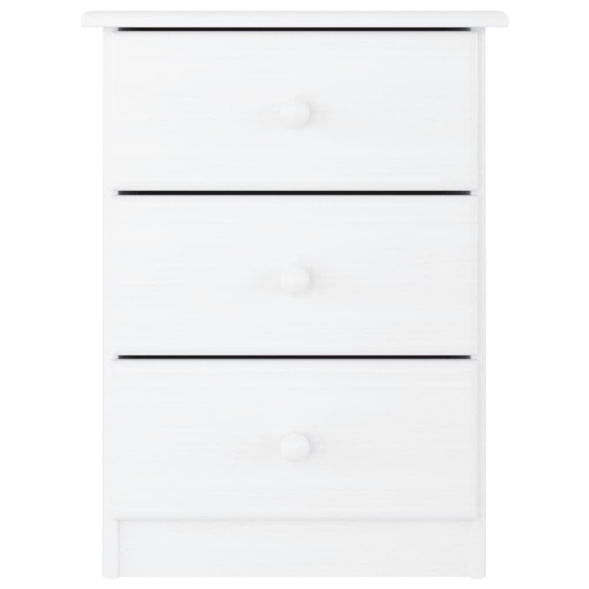 vidaXL Κομοδίνο ALTA Λευκό 41 x 35 x 55 εκ. από Μασίφ Ξύλο Πεύκου