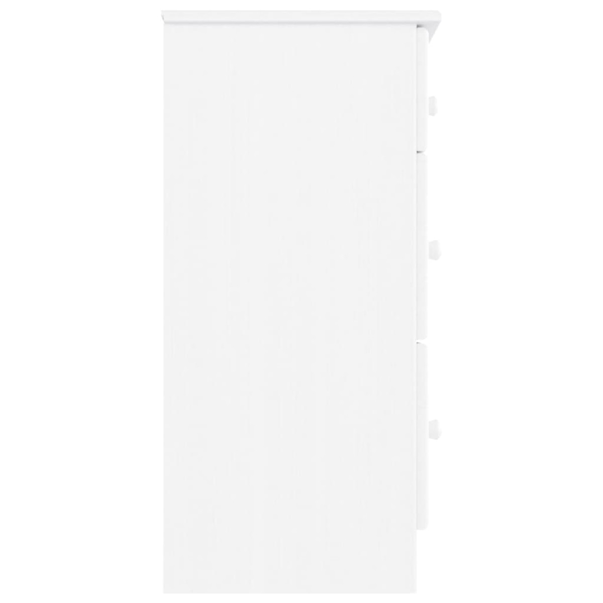 vidaXL Συρταριέρα ALTA Λευκή 112 x 35 x 73 εκ. από Μασίφ Ξύλο Πεύκου