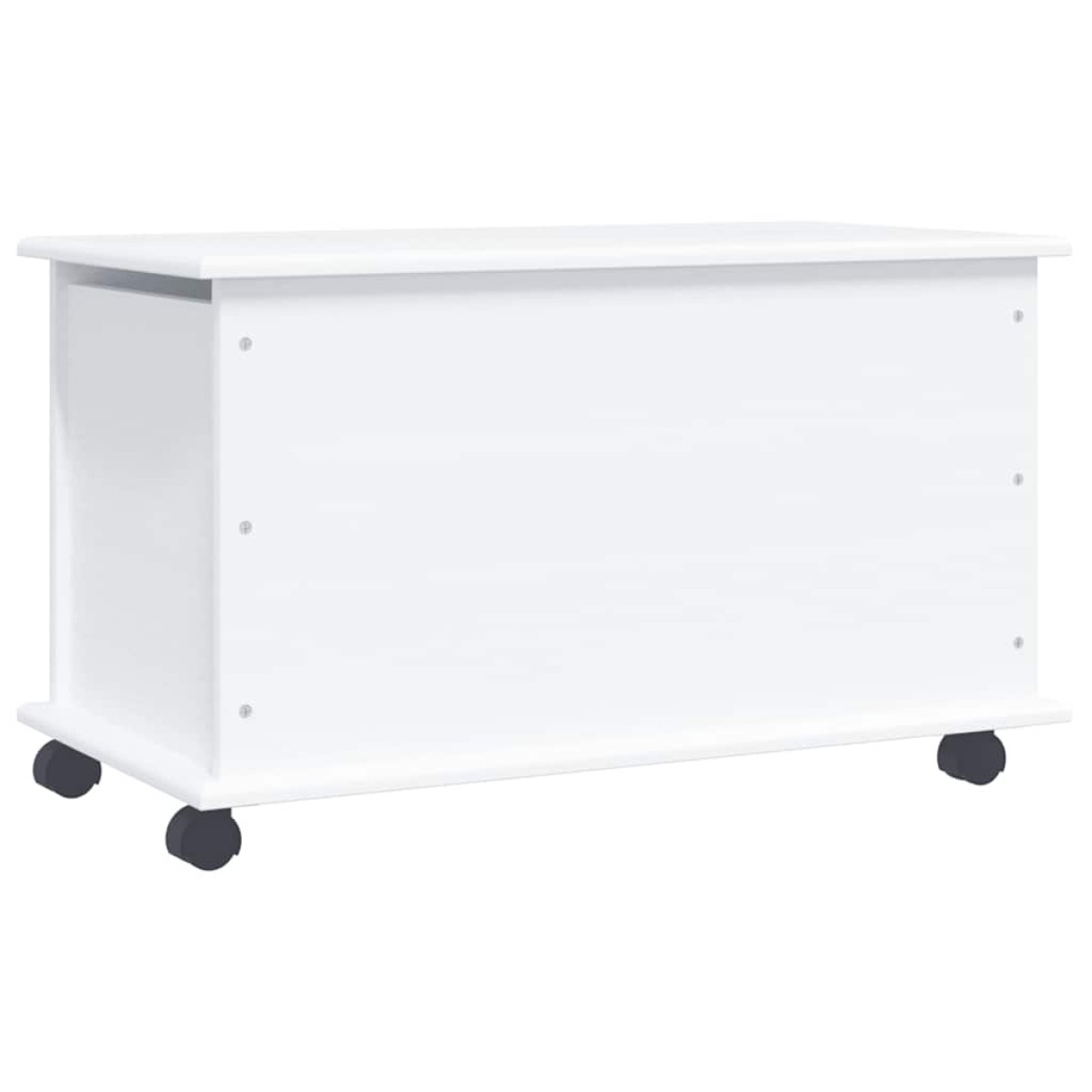 vidaXL Μπαούλο με Ρόδες ALTA Λευκό 73x39,5x44 εκ. Μασίφ Ξύλο Πεύκου