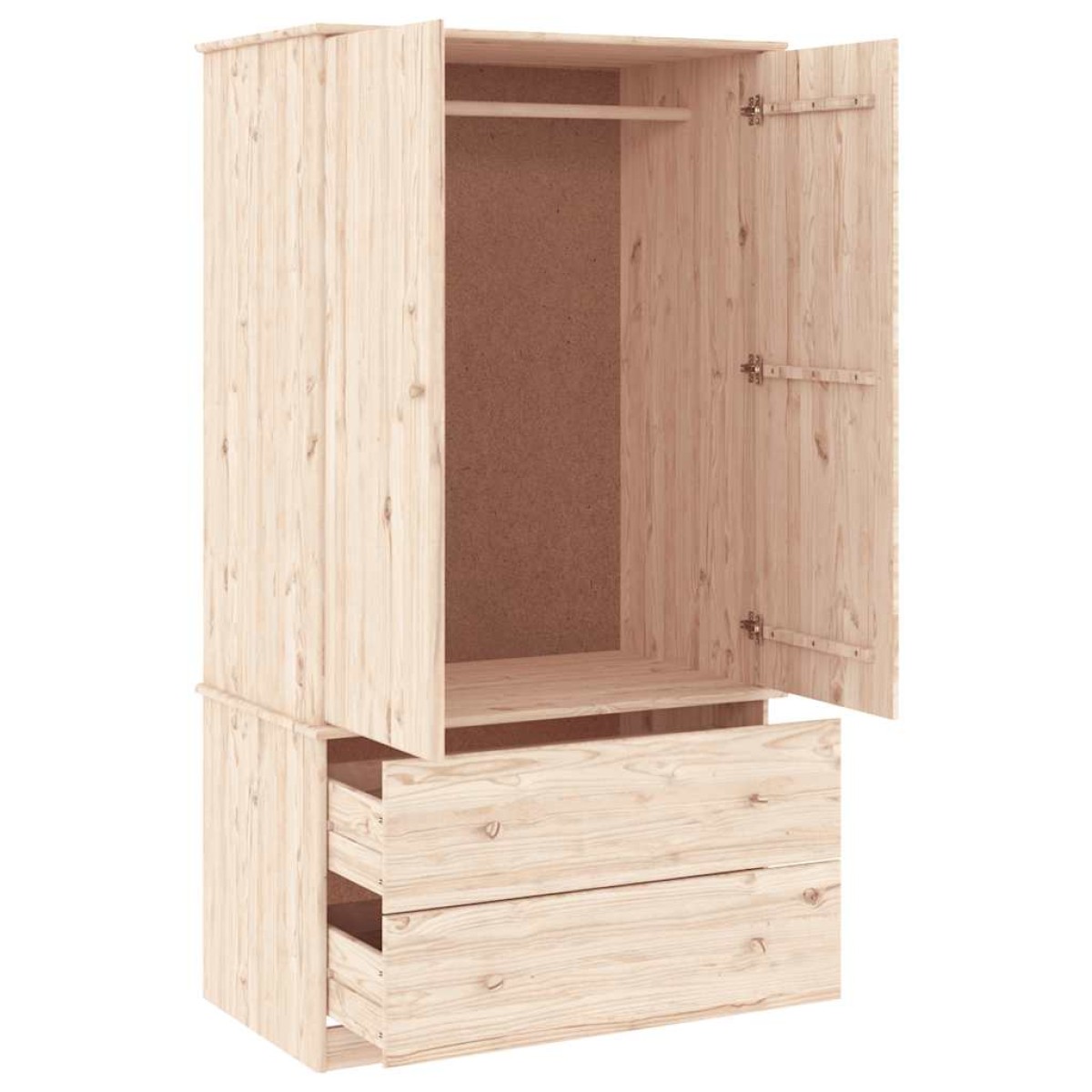 vidaXL Ντουλάπα ALTA 90 x 55 x 170 εκ. από Μασίφ Ξύλο Πεύκου