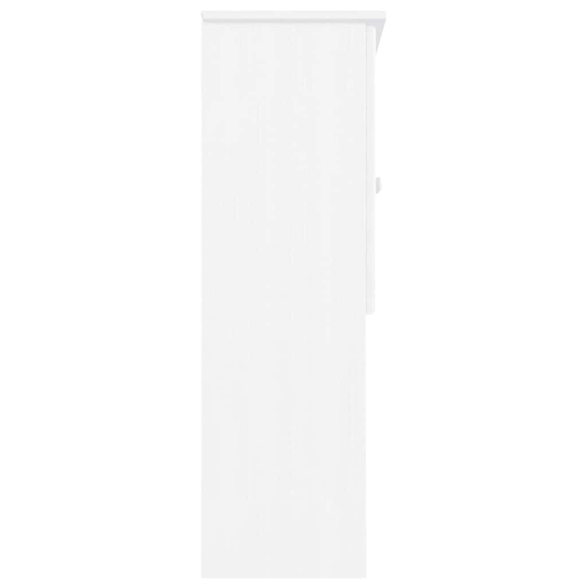 vidaXL Πάνω Ντουλάπι-Βιτρίνα ALTA Λευκό 77x30x92 εκ. Μασίφ Ξύλο Πεύκου