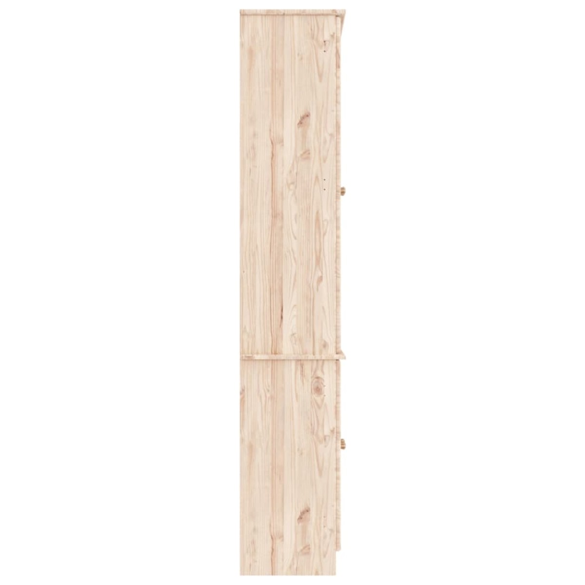 vidaXL Βιτρίνα Γυάλινη ALTA 77 x 35 x 186,5 εκ. από Μασίφ Ξύλο Πεύκου