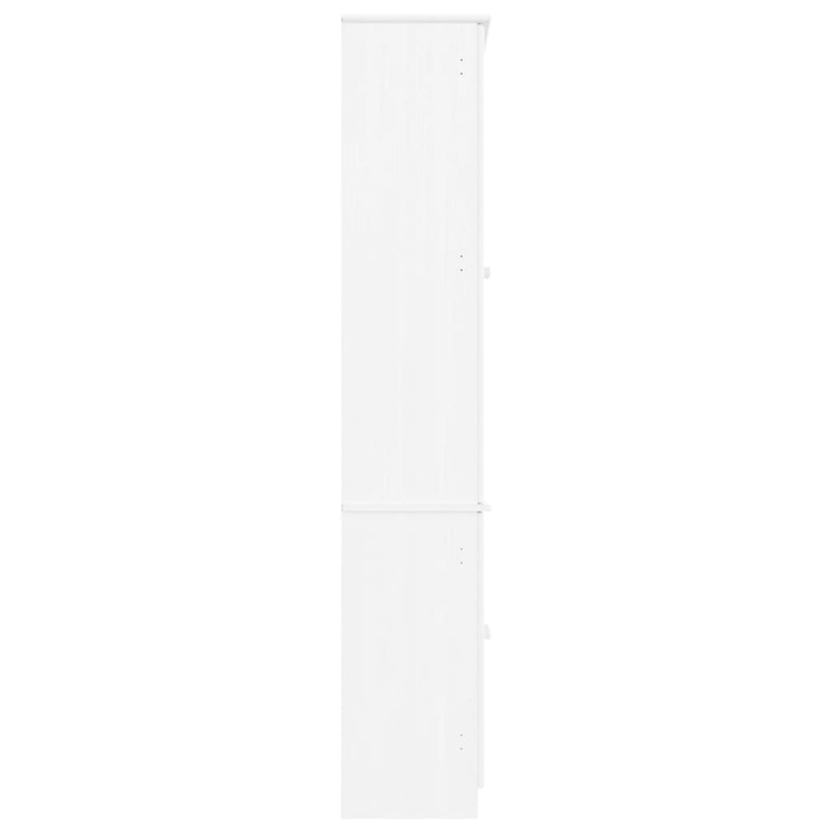 vidaXL Βιτρίνα Γυάλινη ALTA Λευκό 77x35x186,5εκ. από Μασίφ Ξύλο Πεύκου