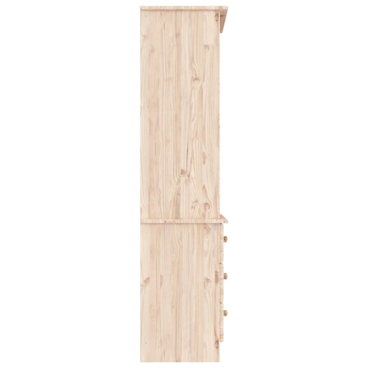 vidaXL Βιβλιοθήκη με Συρτάρια ALTA 60x35x142 εκ. Μασίφ Ξύλο Πεύκου